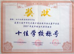 我校榮獲2007年度中國當代素質教育十佳學校稱號