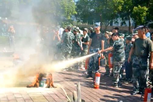 中學部開展消防應急演練