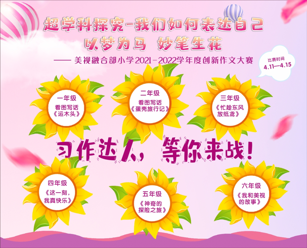 以夢為馬 妙筆生花——美視融合部小學2021-2022學年度創新作文大賽