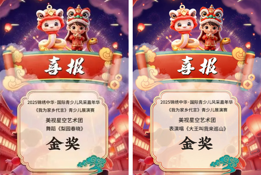 美視星空藝術(shù)團(tuán)斬獲雙金獎(jiǎng)丨榮耀綻放，逐夢(mèng)前行